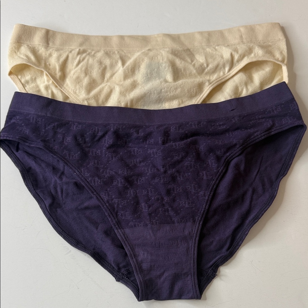 Lauren Ralph Lauren Monogram Mesh Bikini Panties 2 Pairs Size Medium / 6